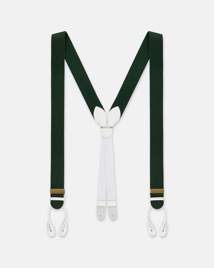 Made-in-England Green Wool Boxcloth Braces