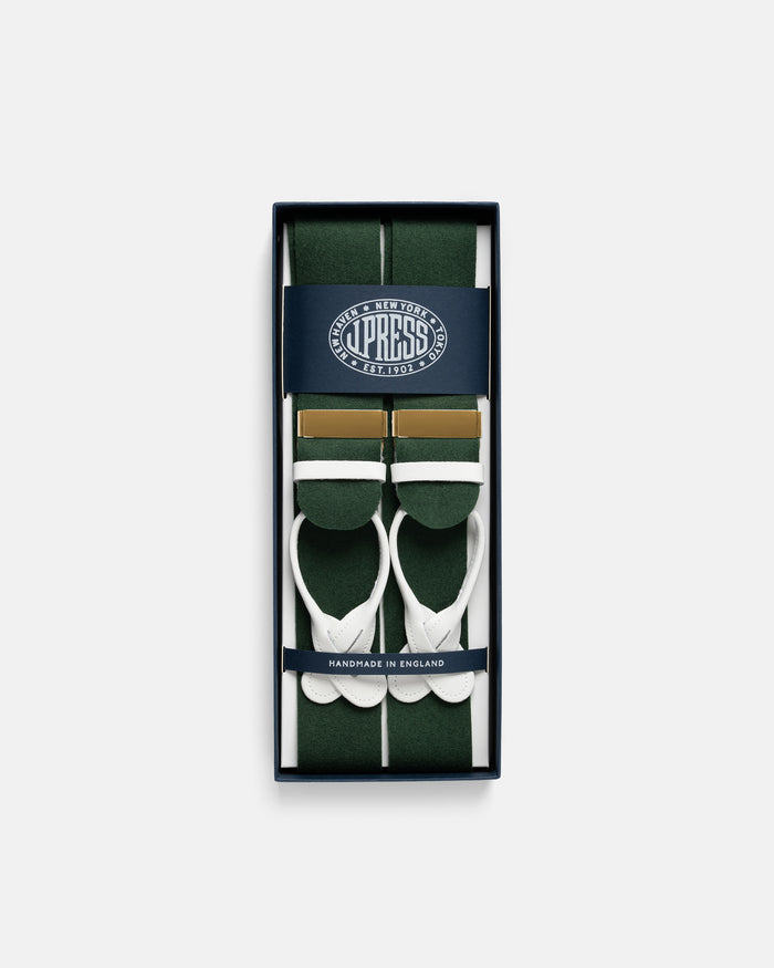 Made-in-England Green Wool Boxcloth Braces
