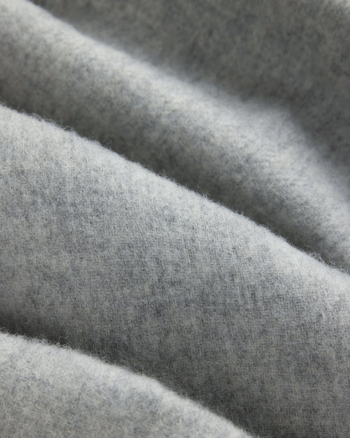 Made-in-England Grey Merino Wool Scarf