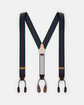 Made-in-England Hunter & Purple Striped Barathea Braces