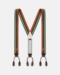 Made-in-England Multi-Colored Striped Barathea Braces