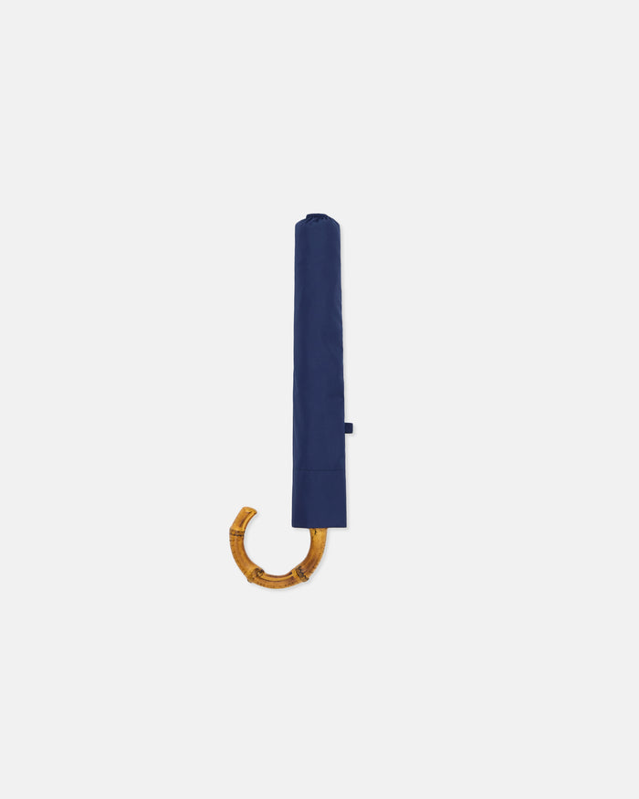 Made-in-England Navy Fox Frame Folding Umbrella