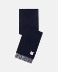 Made-in-England Navy Merino Wool Scarf