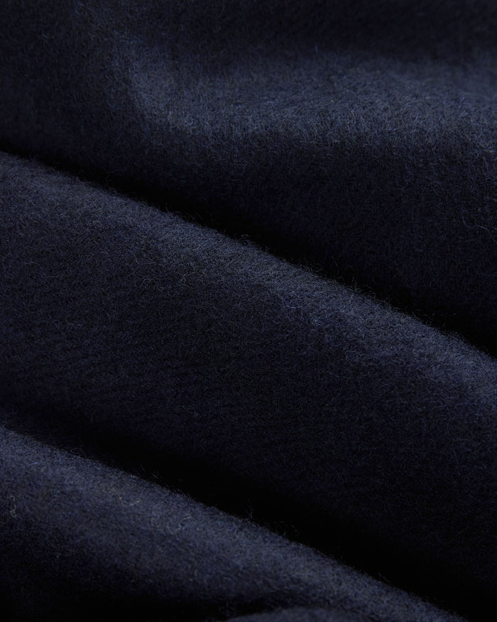 Made-in-England Navy Merino Wool Scarf