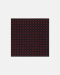 Made-in-England Navy Printed Diamonds Silk Pocket Square