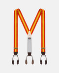 Made-in-England Orange & Yellow Striped Barathea Braces