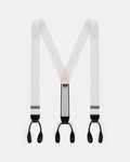 Made-in-England White Silk Moire Braces