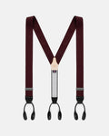 Made-in-England Wine Silk Moire Braces