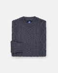 Made-in-Ireland Charcoal Aran Fisherman's Sweater