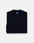 Made-in-Ireland Navy Aran Fisherman's Sweater