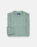 Made-in-Ireland Sage Aran Fisherman’s Sweater