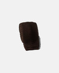 Made-in-Italy Brown Silk Knit Tie