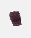 Made-in-Italy Burgundy Silk Knit Tie
