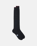 Made-in-Italy Charcoal Over-the-Calf Merino Wool Socks