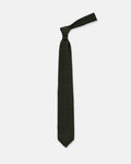 Made-in-Italy Green Pointed End Silk Knit Tie