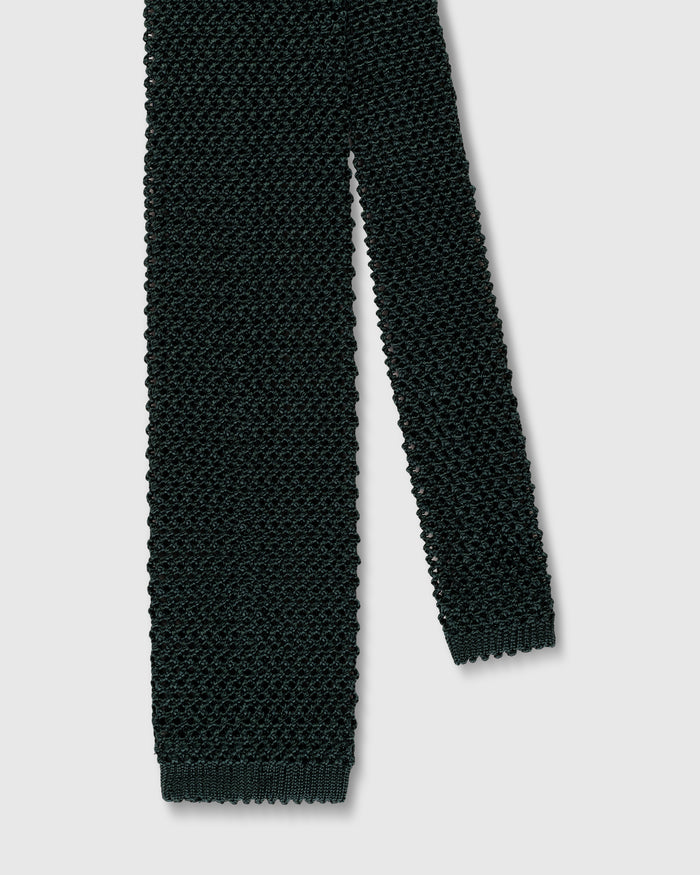 Made-in-Italy Green Silk Knit Tie