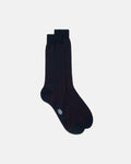 Made-in-Italy Navy Dot Cotton Mid-Calf Socks