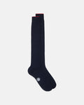 Made-in-Italy Navy Over-the-Calf Merino Wool Socks