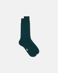 Made-in-Italy Racing Green Mid-calf Ribbed Wool Socks