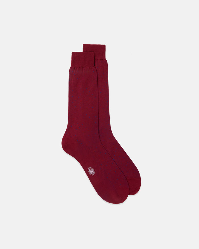 Made-in-Italy Red Dot Cotton Mid-Calf Socks