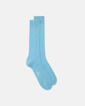 Made-in-Italy Sky Blue Wool Mid-Calf Socks