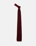 Made-in-Japan Wide Bordeaux Silk Knit Tie