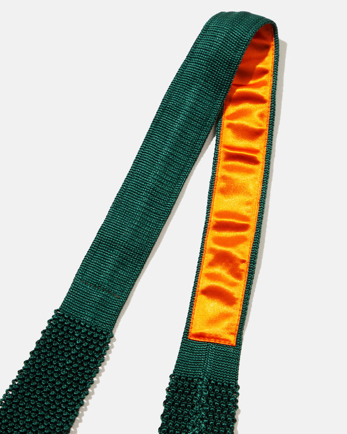 Made-in-Japan Wide Bottle Green Silk Knit Tie