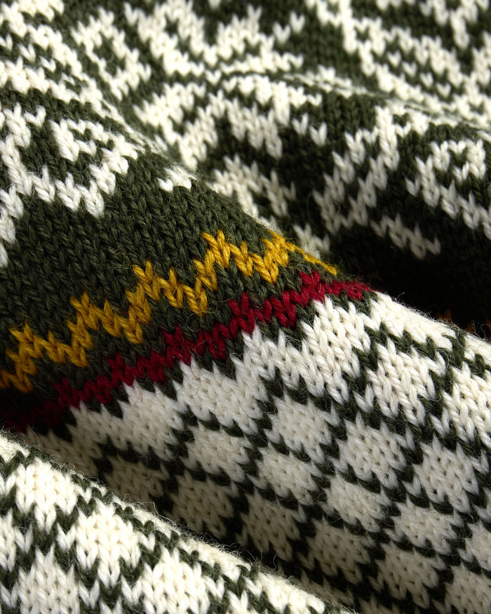Made-in-Norway Green Norwegian Crewneck Ski Sweater
