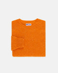 Made-in-Scotland Autumn Orange Shaggy Dog Sweater  - Trim Fit
