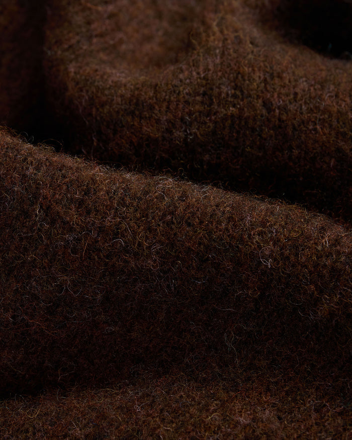 Made-in-Scotland Brown Shaggy Dog Sweater  - Trim Fit