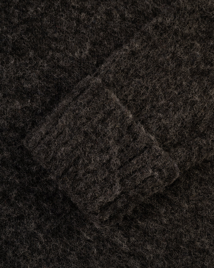 Made-in-Scotland Charcoal Shaggy Dog Sweater - Classic Fit