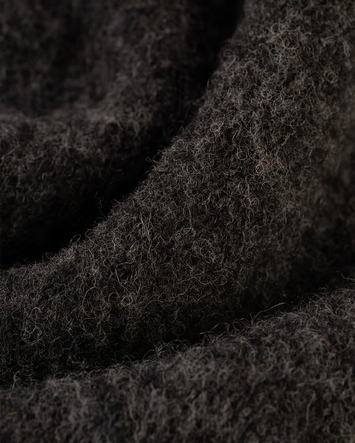 Made-in-Scotland Charcoal Shaggy Dog Sweater - Classic Fit