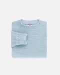Made-in-Scotland China Blue Shaggy Dog Sweater - Classic Fit