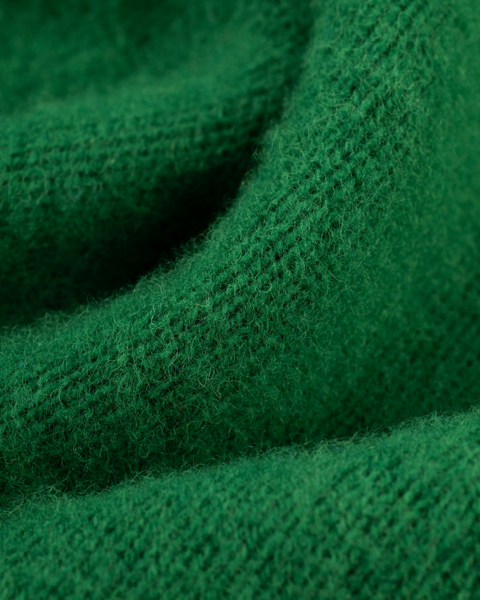 Made-in-Scotland Grass Green Shaggy Dog Sweater - Classic Fit
