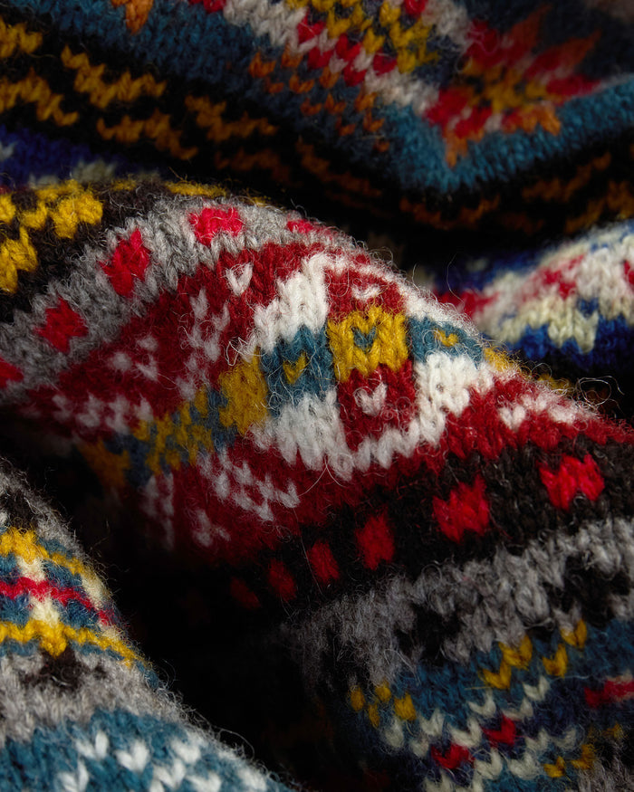 Made-in-Scotland Grey Fair Isle Sweater Vest