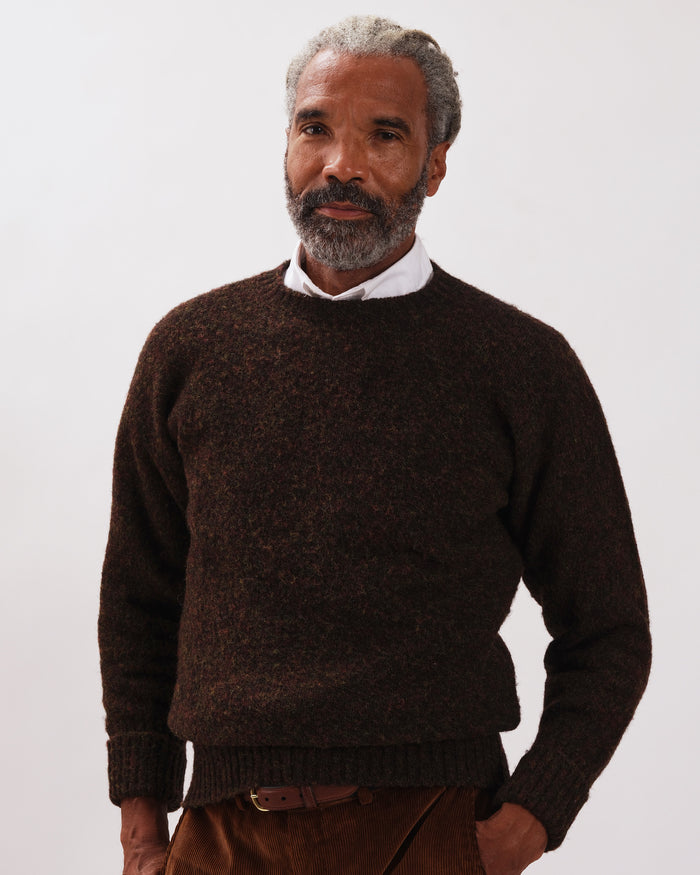 Made-in-Scotland Grouse Shaggy Dog Sweater - Classic Fit