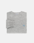Made-in-Scotland Light Grey Shaggy Dog Icon Sweater  - Trim Fit