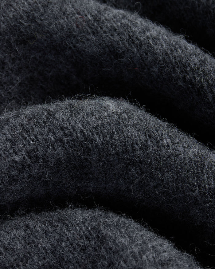 Made-in-Scotland Medium Grey Shaggy Dog Sweater  - Trim Fit