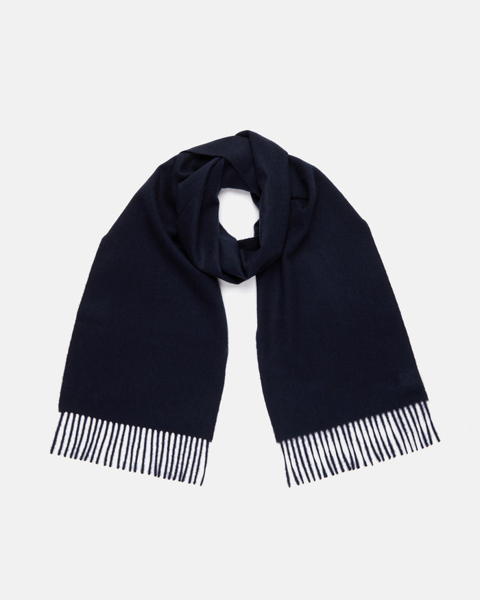 Made-in-Scotland Navy Cashmere Muffler