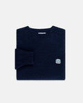 Made-in-Scotland Navy Shaggy Dog Icon Sweater  - Trim Fit