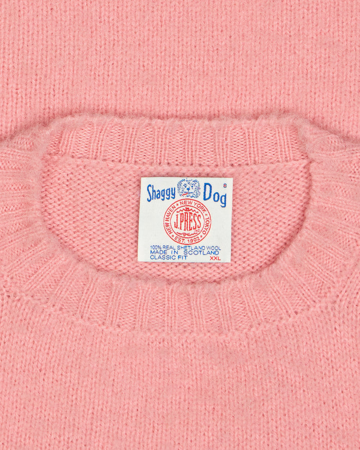 Made-in-Scotland Pink Shaggy Dog Sweater - Classic Fit