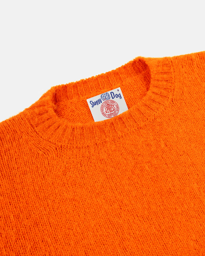 Made-in-Scotland Pumpkin Shaggy Dog Sweater - Classic Fit