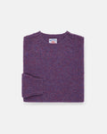Made-in-Scotland Purple Shaggy Dog Sweater  - Trim Fit