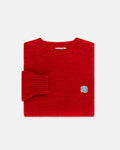 Made-in-Scotland Red Shaggy Dog Icon Sweater  - Trim Fit