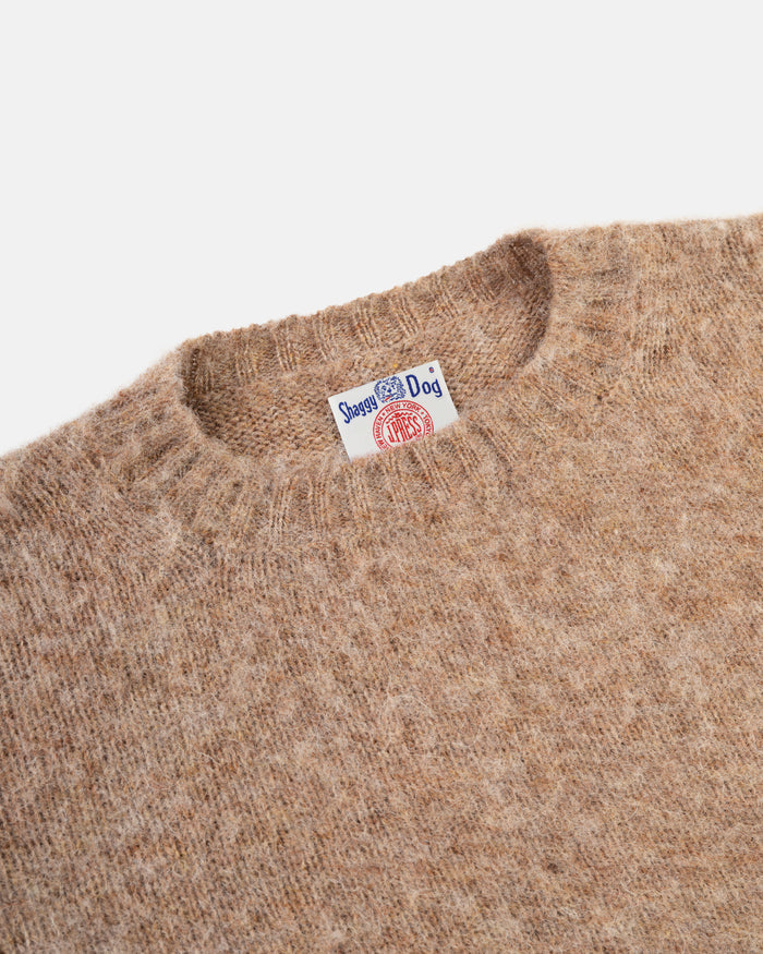Made-in-Scotland Tan Shaggy Dog Sweater - Classic Fit