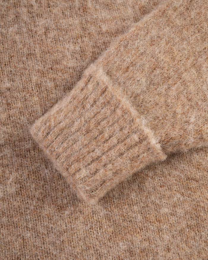 Made-in-Scotland Tan Shaggy Dog Sweater - Classic Fit