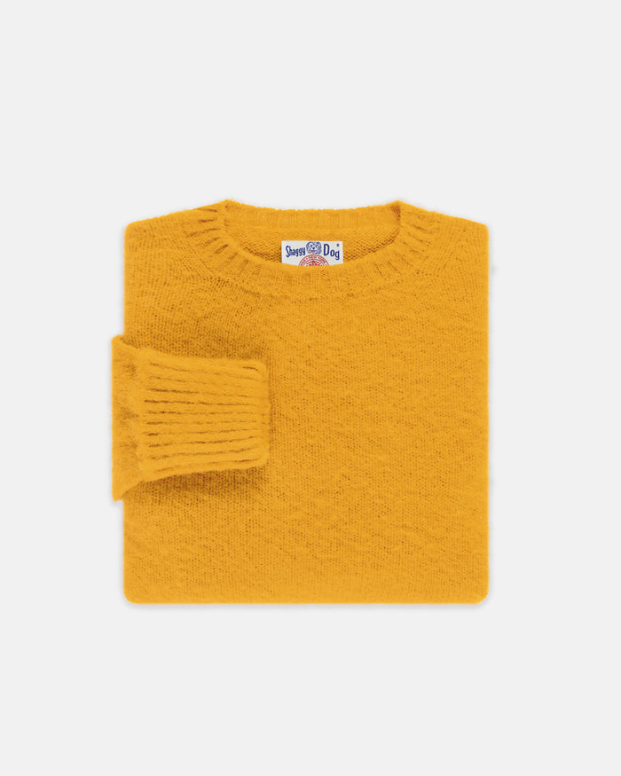 Made-in-Scotland Yellow Shaggy Dog Sweater - Classic Fit