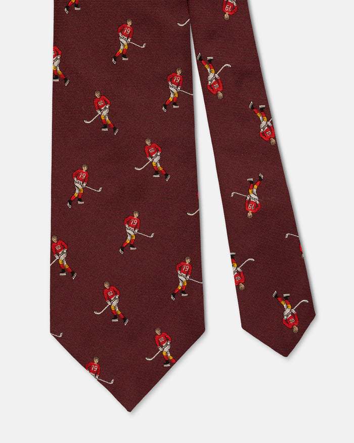 Made-in-UK Burgundy Ice Hockey Club Tie