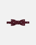 Made-in-UK Burgundy Lion Rampant Club Bow Tie