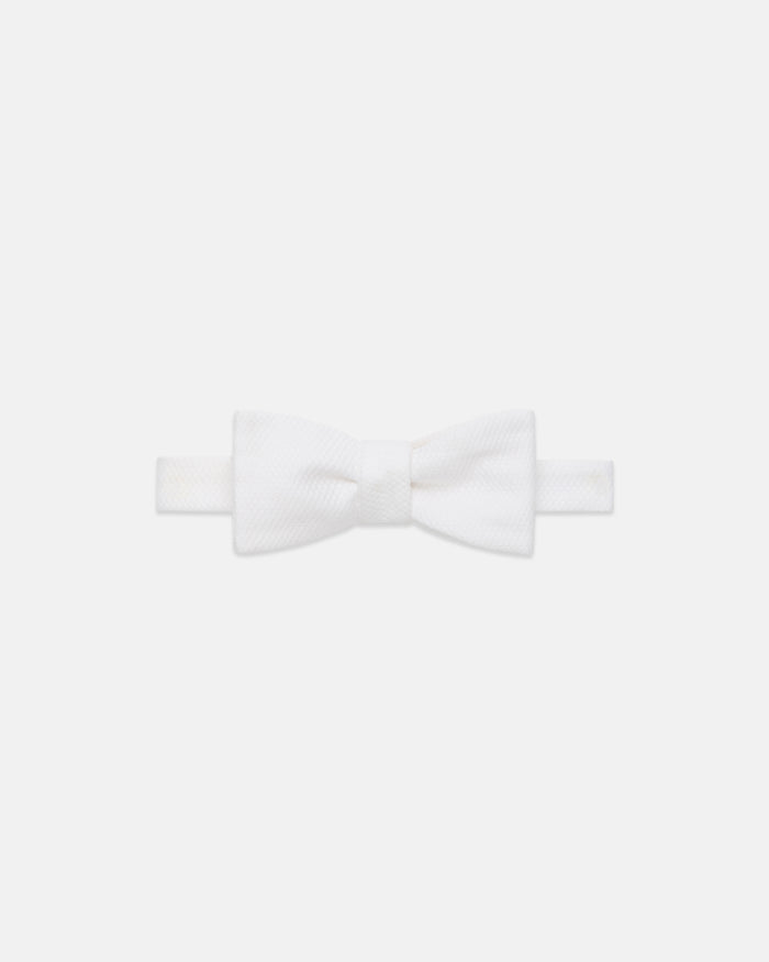 Made-in-UK Cotton Pique Self-Tie Formal Bow Tie